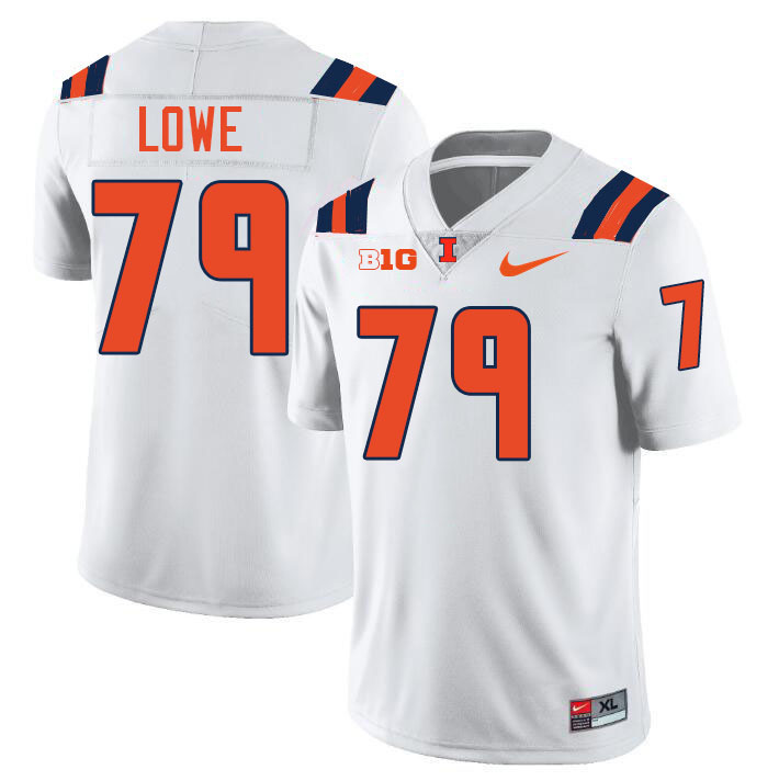 #79 Vederian Lowe Illinois Fighting Illini Football Jersey,Uniforms-White